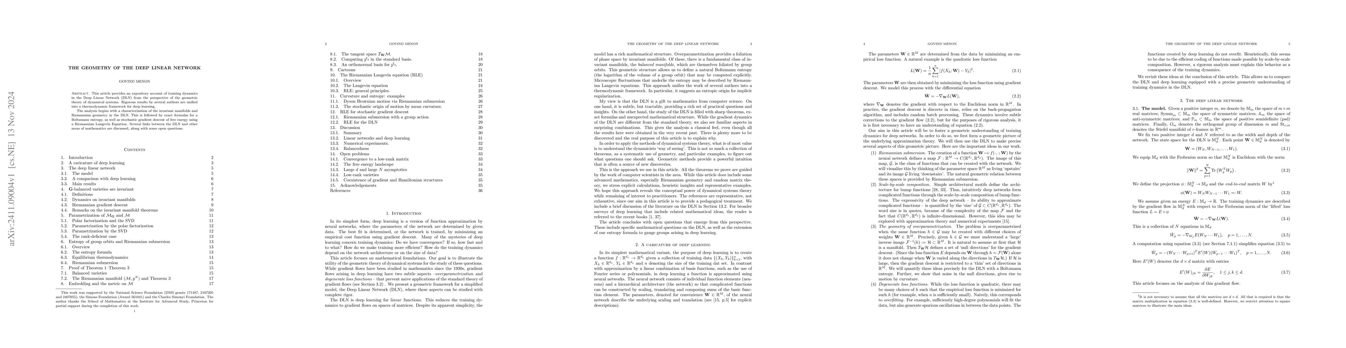 Thumbnail for The geometry of the deep linear network