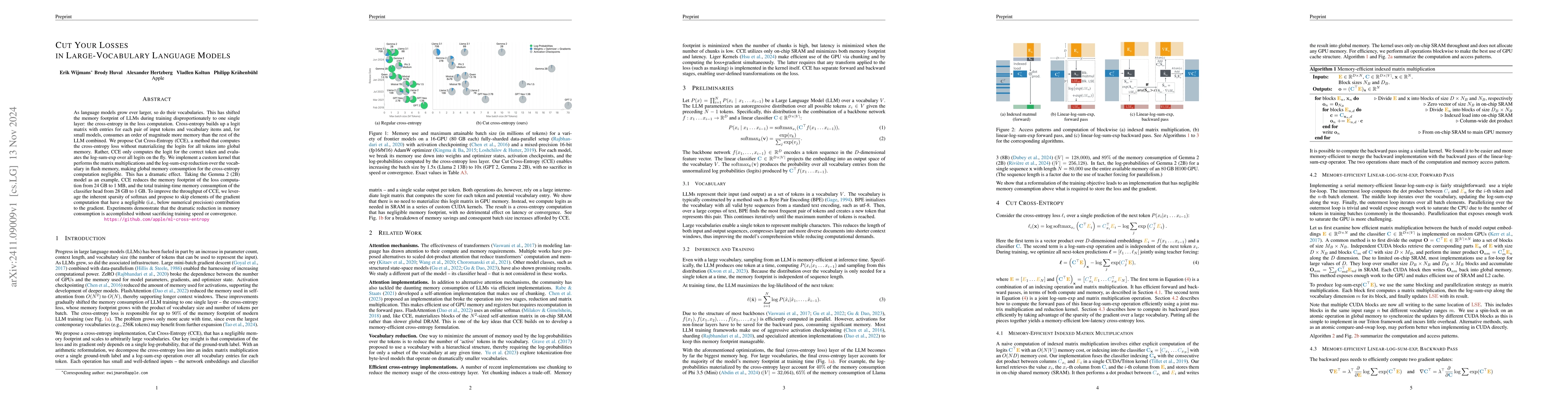 Thumbnail for Cut Your Losses in Large-Vocabulary Language Models