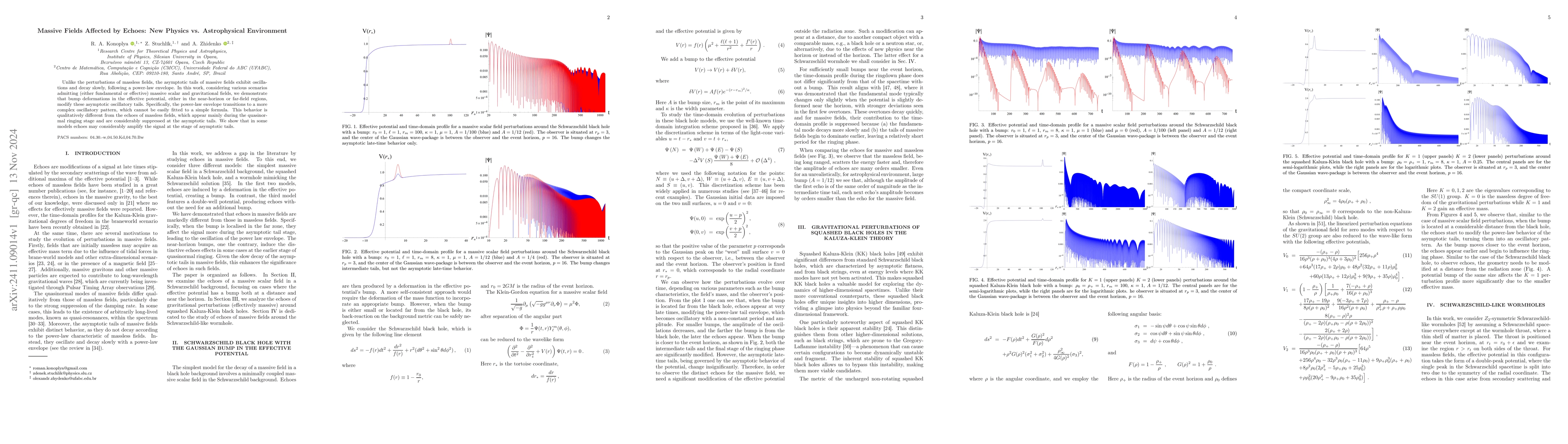 Thumbnail for Massive Fields Affected by Echoes: New Physics vs. Astrophysical
  Environment