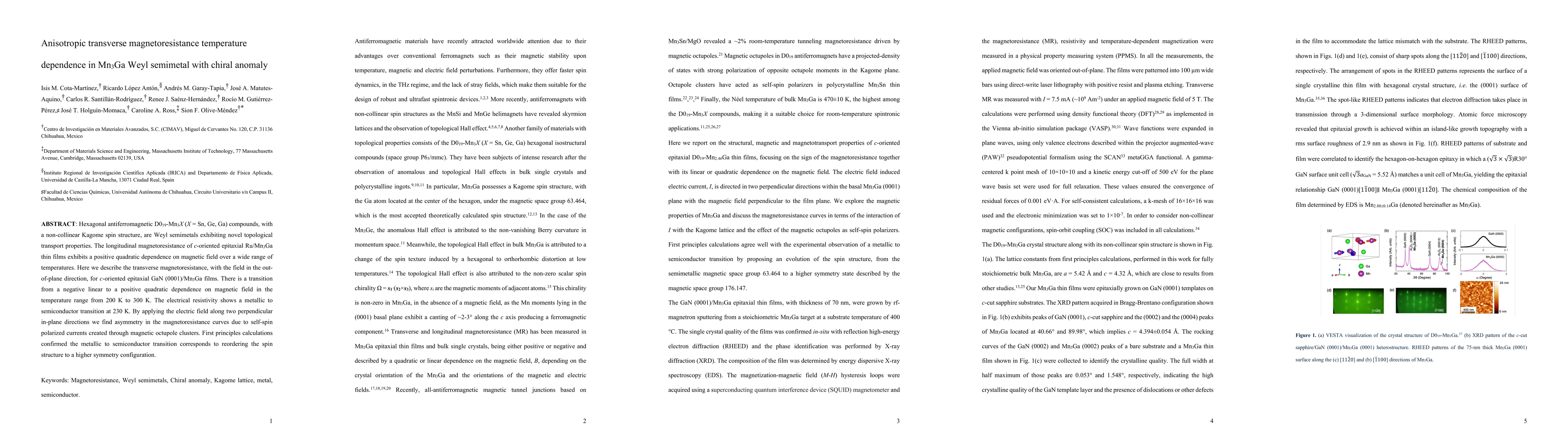 Thumbnail for Anisotropic transverse magnetoresistance temperature dependence in Mn3Ga
  Weyl semimetal with chiral anomaly