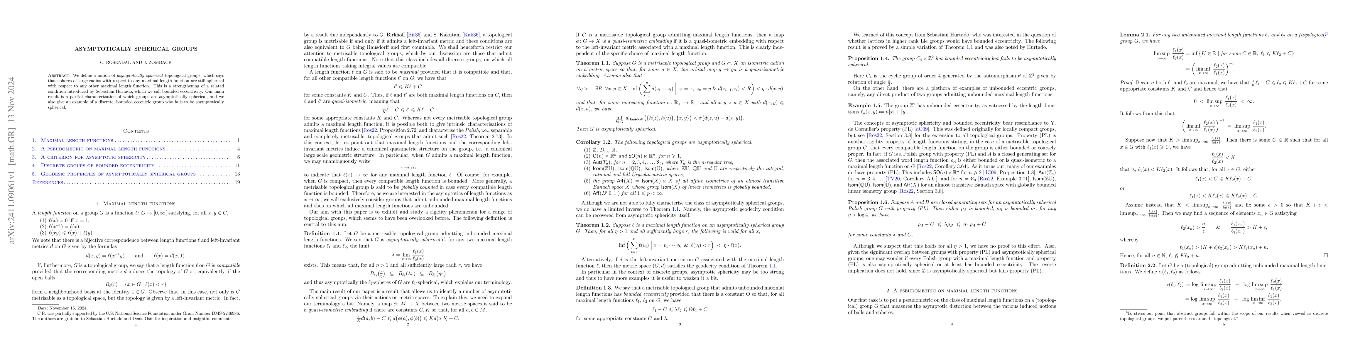 Thumbnail for Asymptotically spherical groups