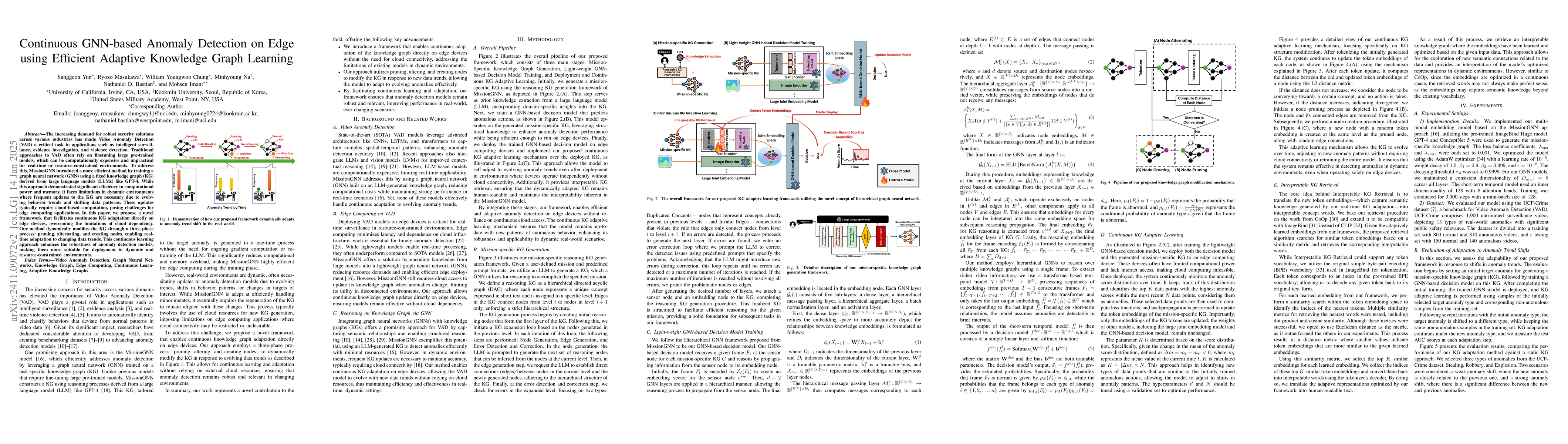 Thumbnail for Continuous GNN-based Anomaly Detection on Edge using Efficient Adaptive
  Knowledge Graph Learning