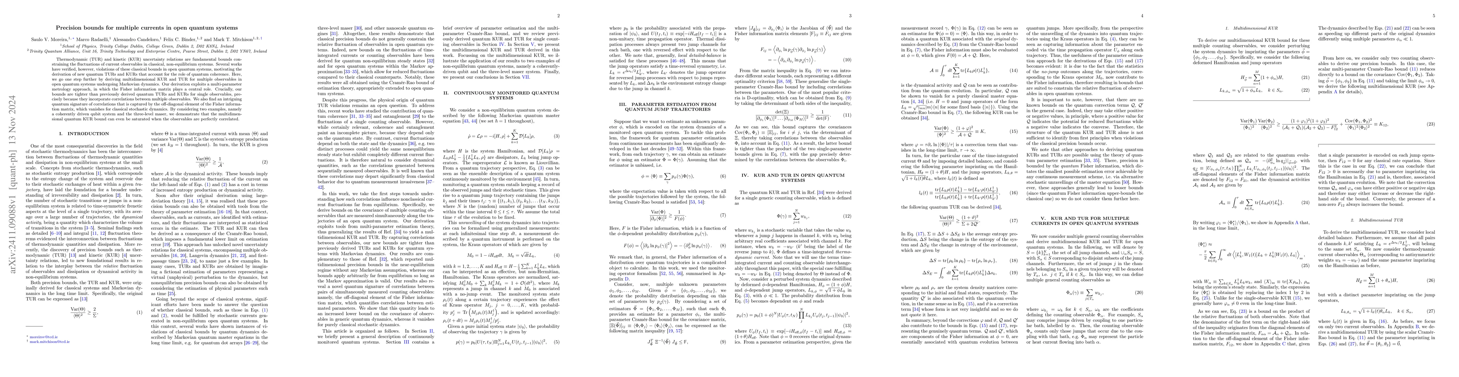 Thumbnail for Precision bounds for multiple currents in open quantum systems