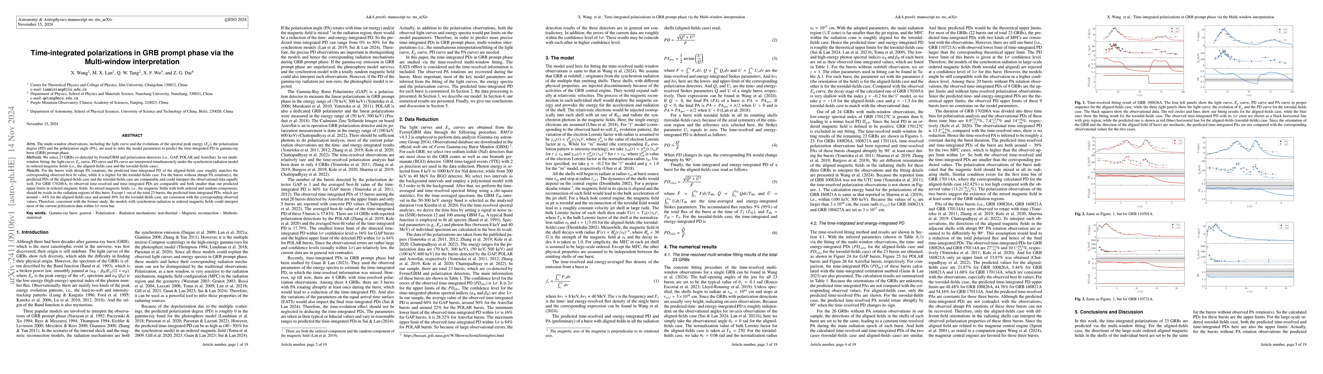 Thumbnail for Time-integrated polarizations in GRB prompt phase via the Multi-window
  interpretation