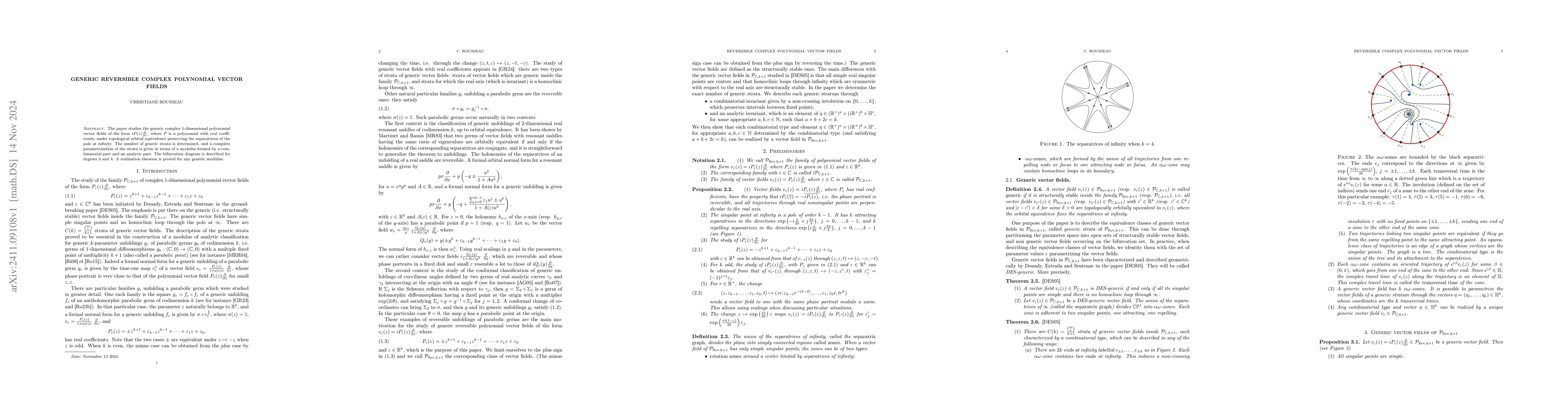 Thumbnail for Generic reversible complex polynomial vector fields