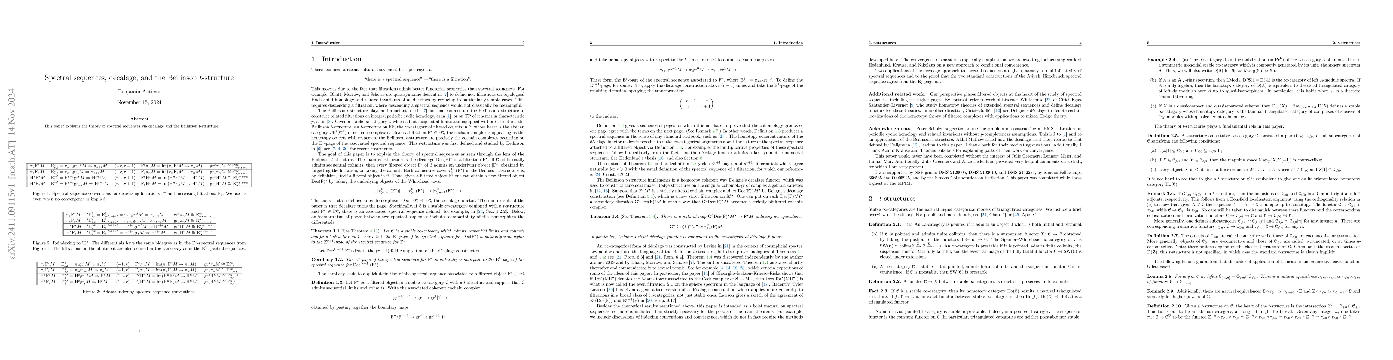 Thumbnail for Spectral sequences, décalage, and the Beilinson t-structure