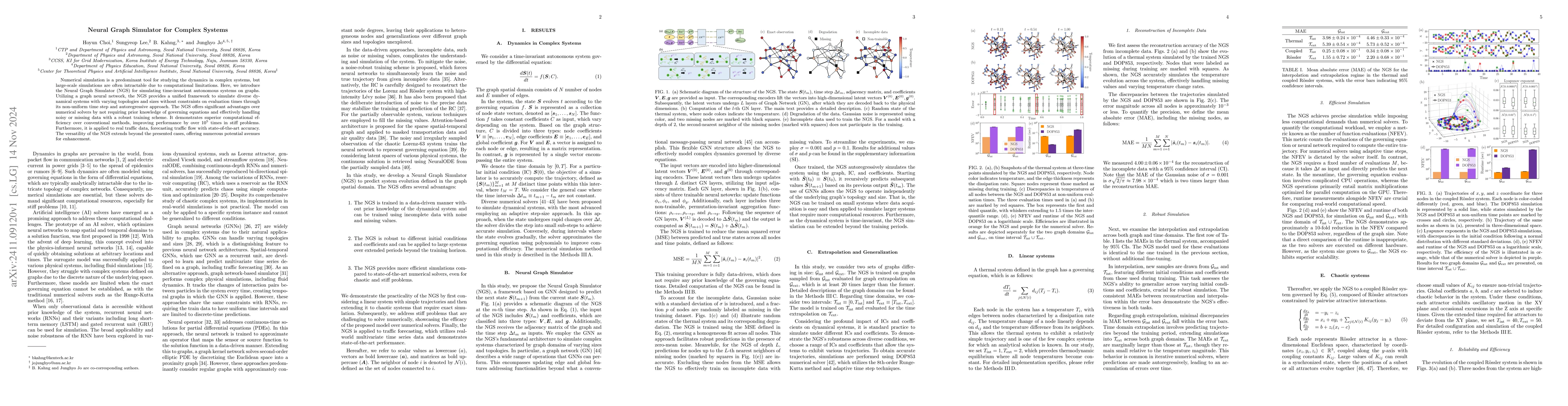 Thumbnail for Neural Graph Simulator for Complex Systems