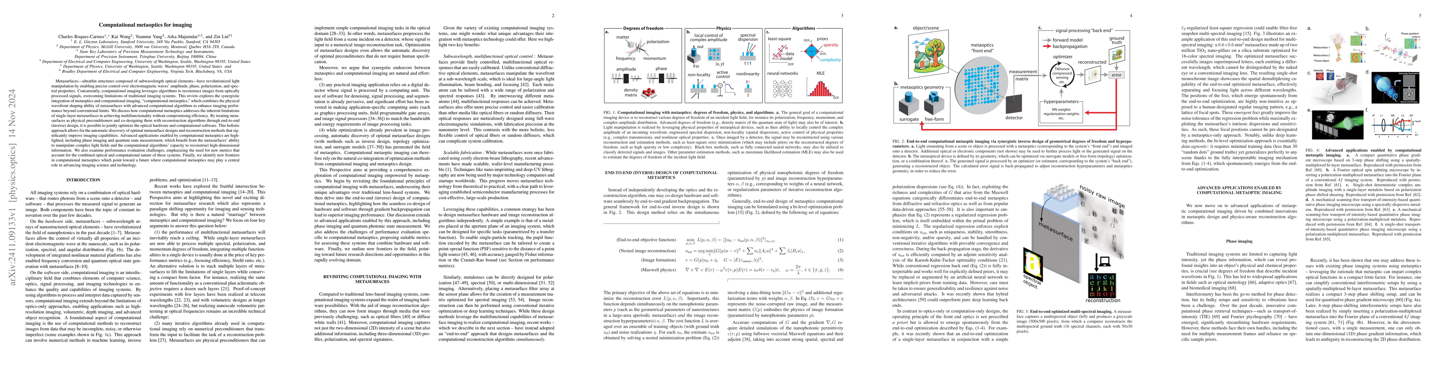 Thumbnail for Computational metaoptics for imaging