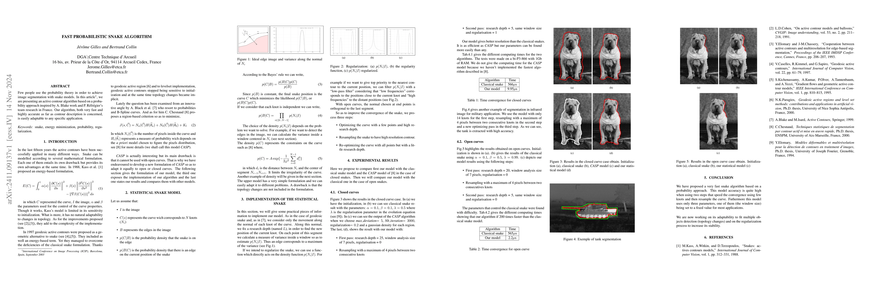 Thumbnail for Fast probabilistic snake algorithm