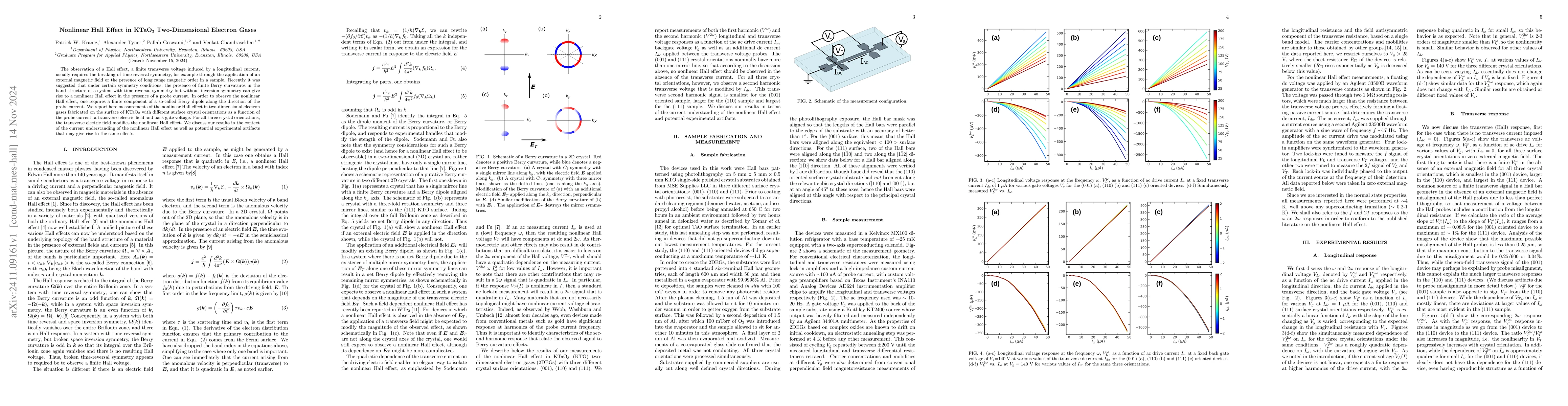 Thumbnail for Nonlinear Hall Effect in KTaO$_3$ Two-Dimensional Electron Gases