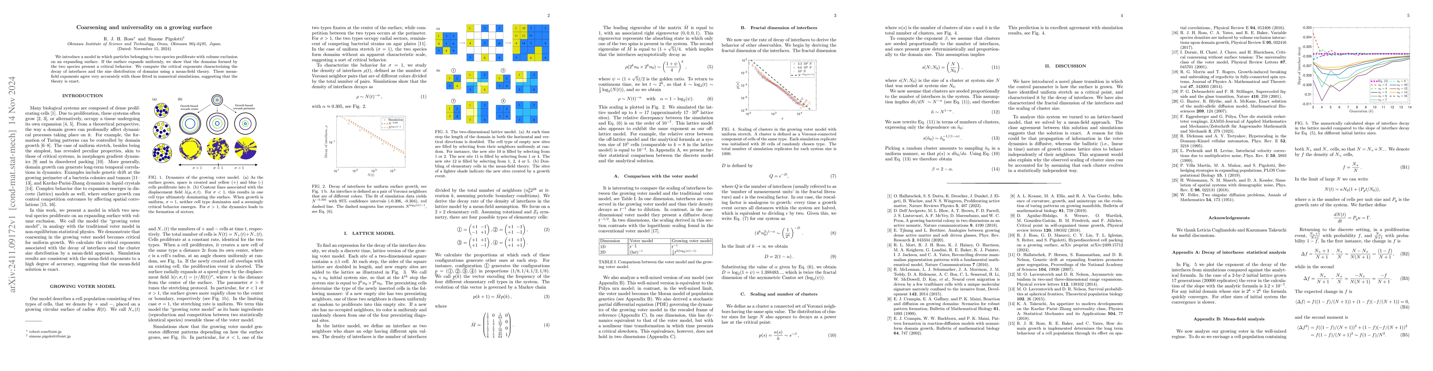Thumbnail for Coarsening and universality on a growing surface