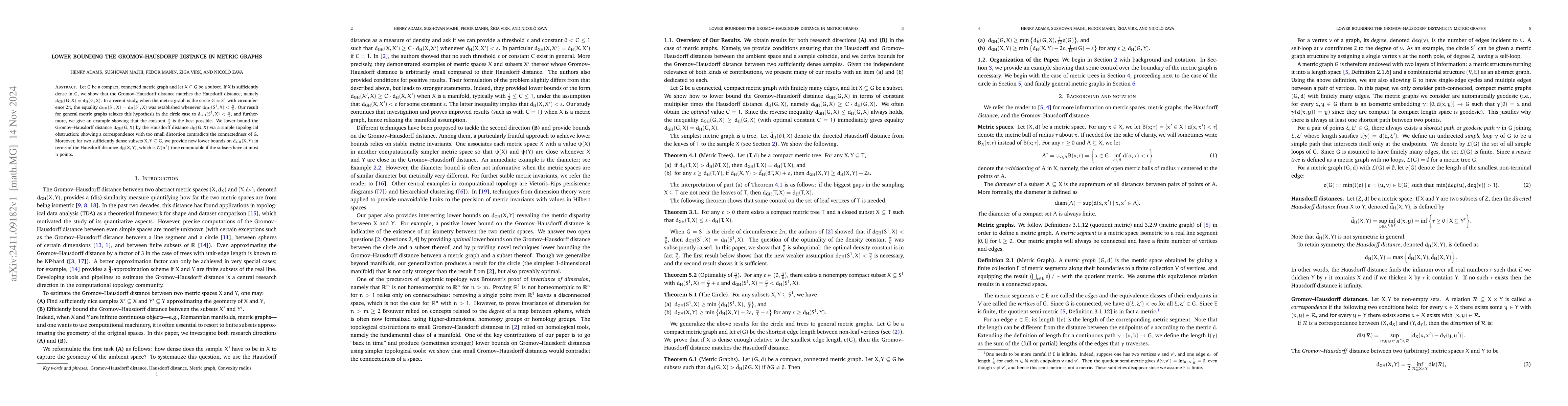 Thumbnail for Lower Bounding the Gromov--Hausdorff distance in Metric Graphs