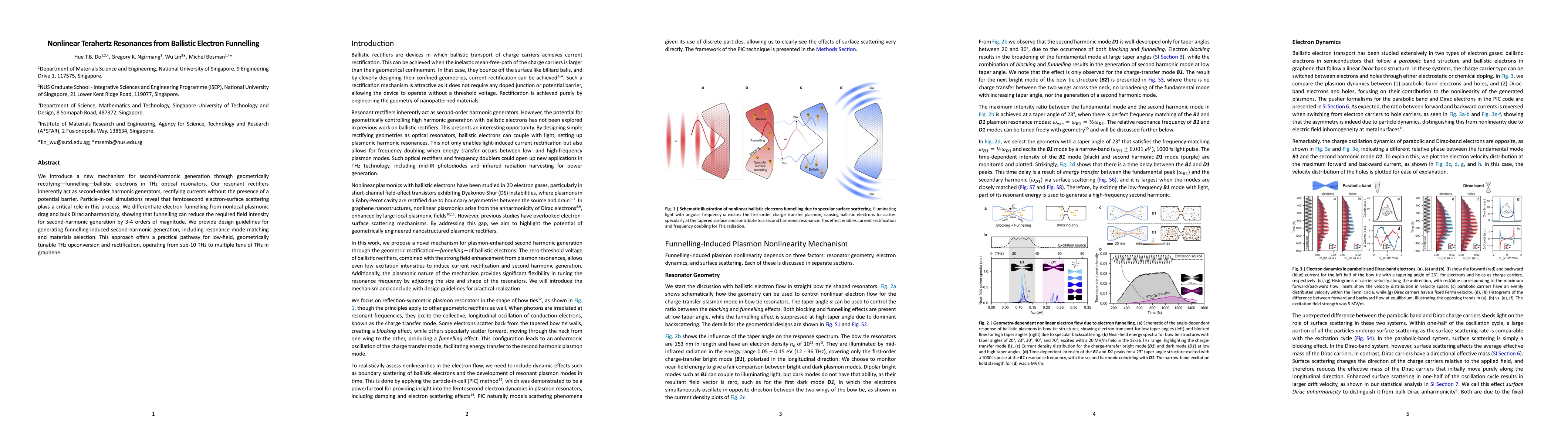 Thumbnail for Nonlinear Terahertz Resonances from Ballistic Electron Funnelling