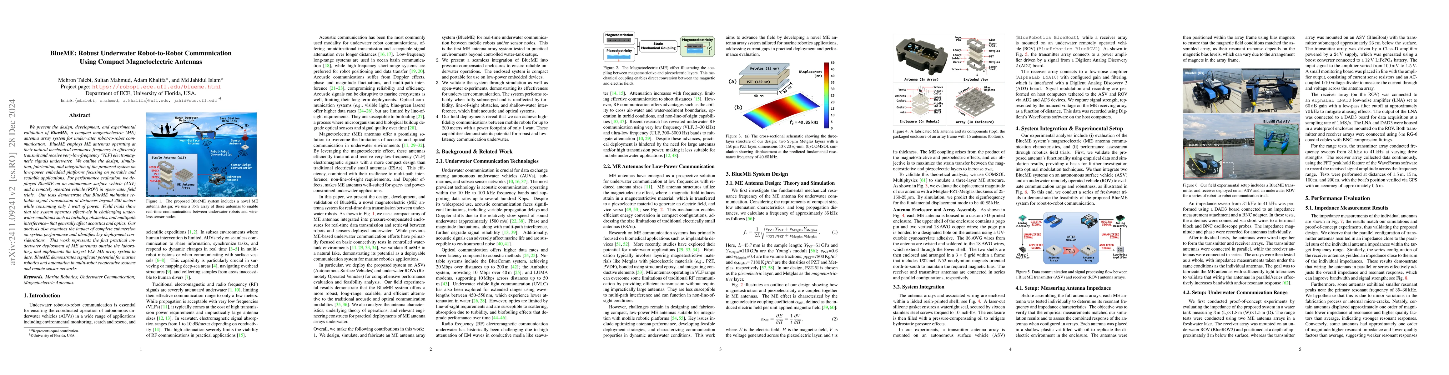 Thumbnail for BlueME: Robust Underwater Robot-to-Robot Communication Using Compact
  Magnetoelectric Antennas