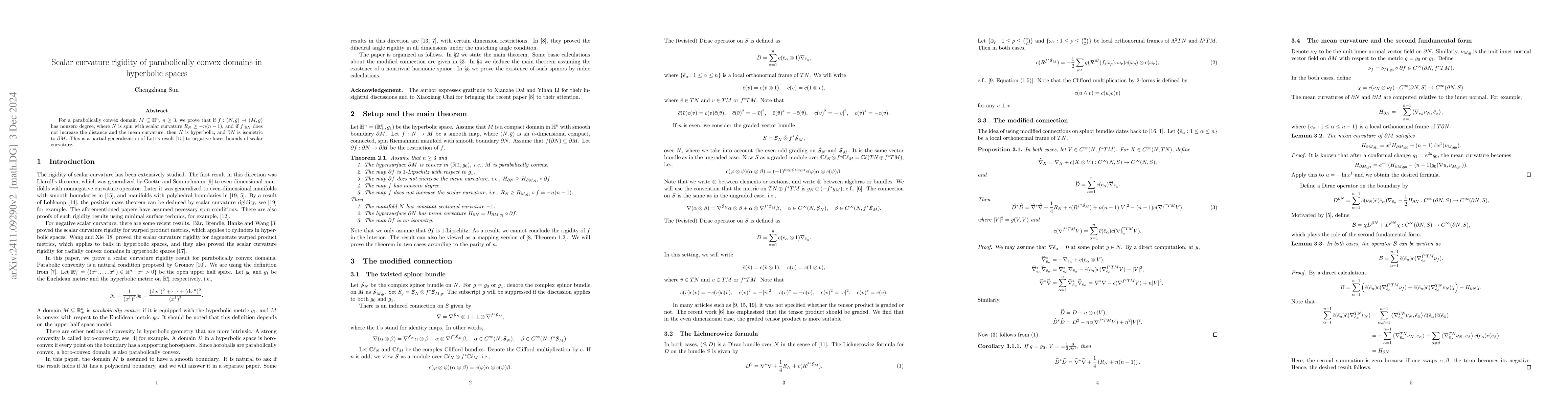 Thumbnail for Scalar curvature rigidity of parabolically convex domains in hyperbolic
  spaces