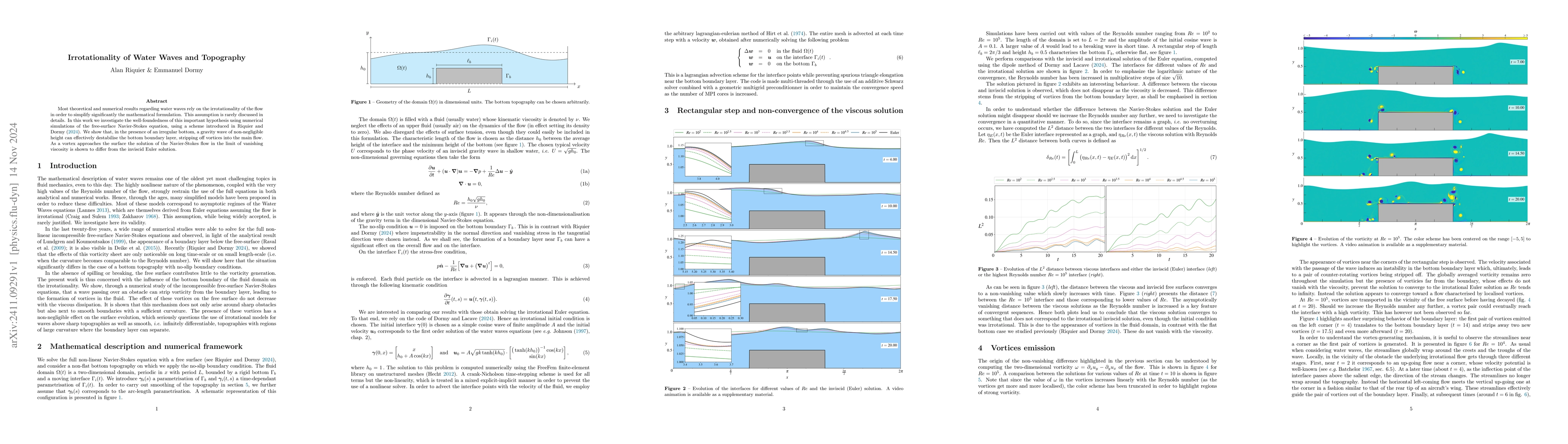 Thumbnail for Irrotationality of Water Waves and Topography
