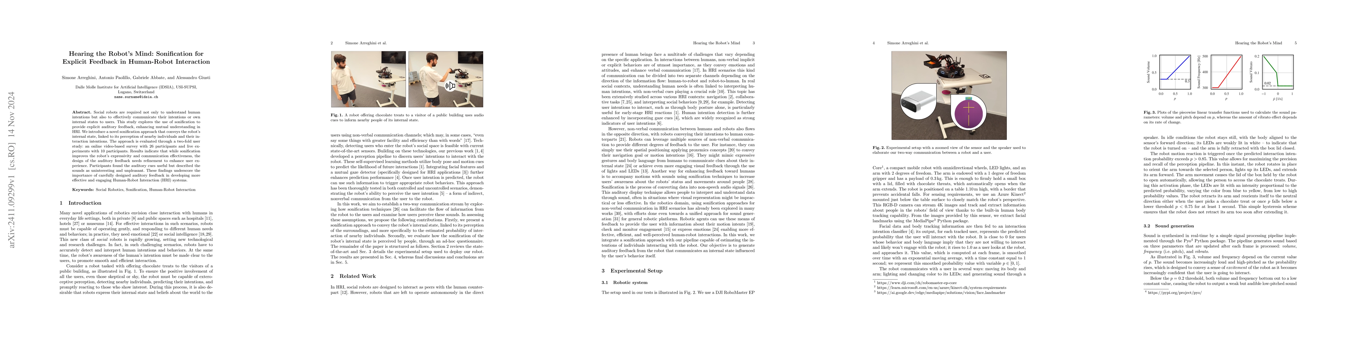 Thumbnail for Hearing the Robot's Mind: Sonification for Explicit Feedback in
  Human-Robot Interaction