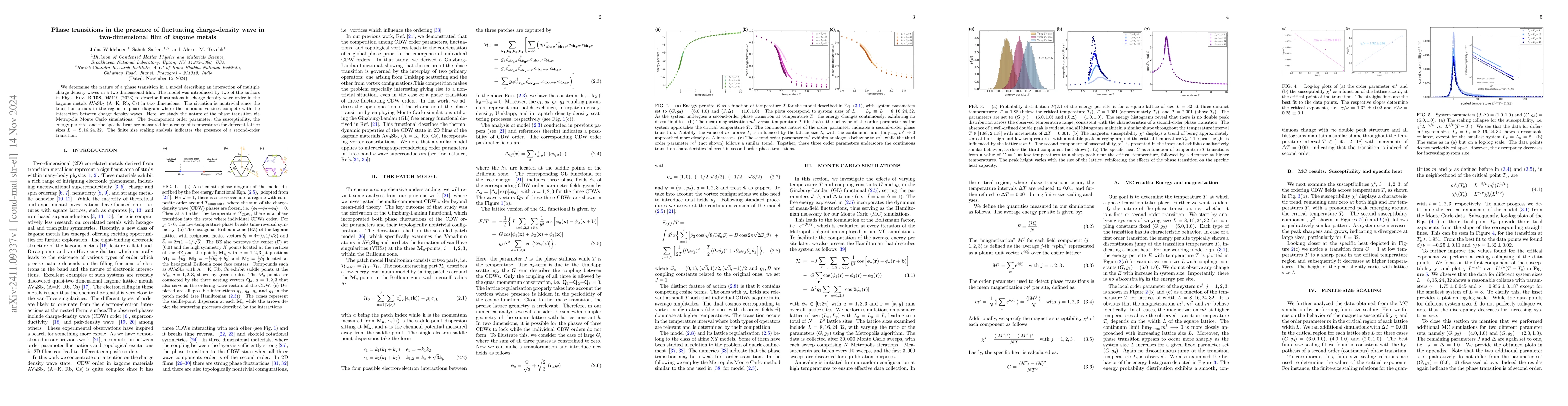 Thumbnail for Phase transitions in the presence of fluctuating charge-density wave in
  two-dimensional film of kagome metals