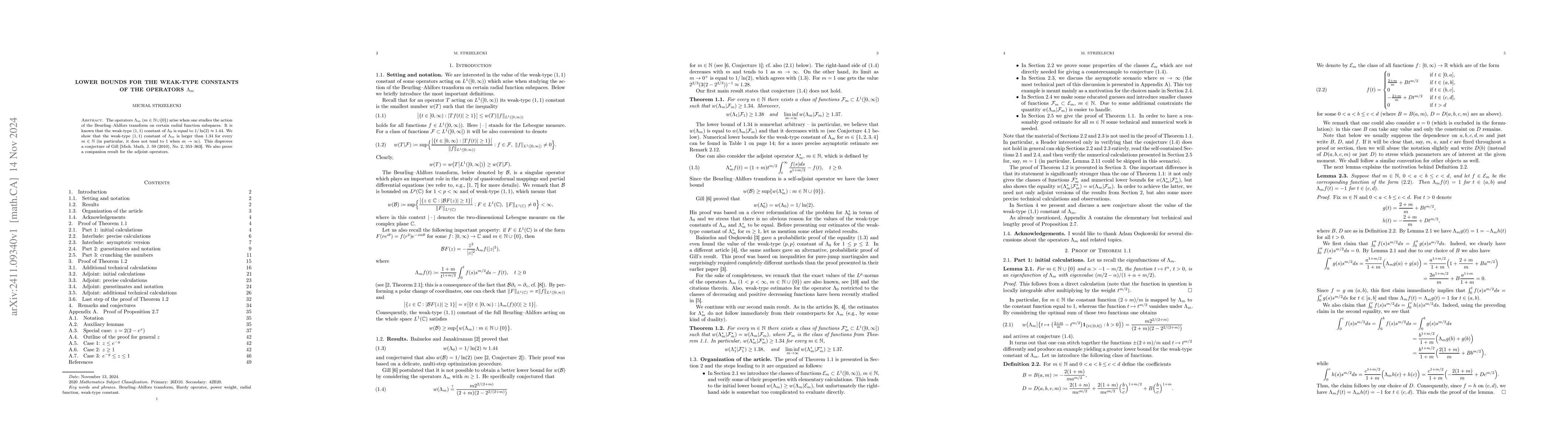 Thumbnail for Lower bounds for the weak-type constants of the operators $Λ_m$