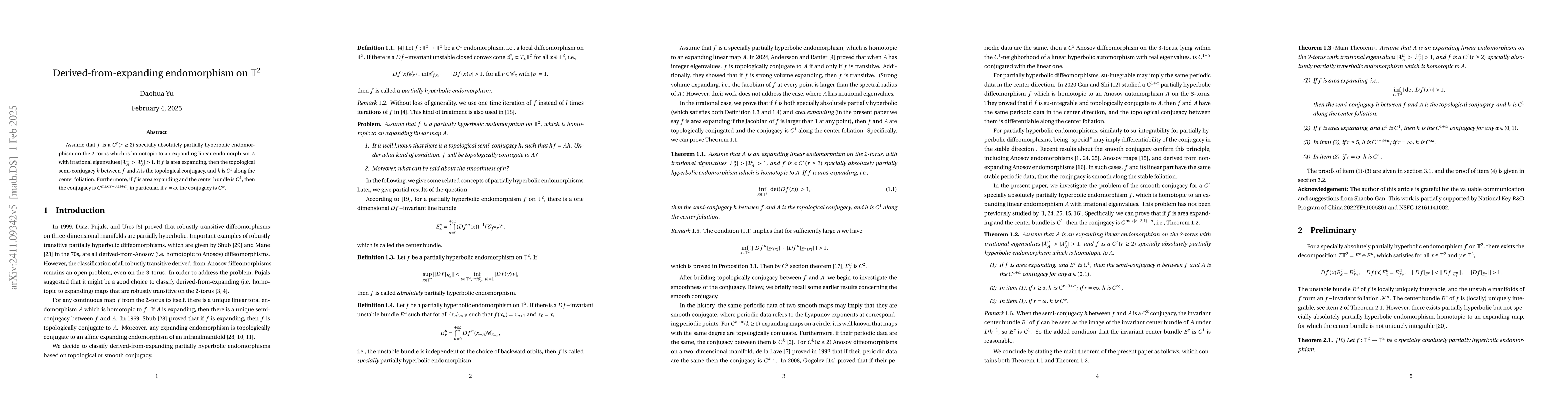 Thumbnail for Derived from expanding endomorphism on $\mathbb{T}^2$