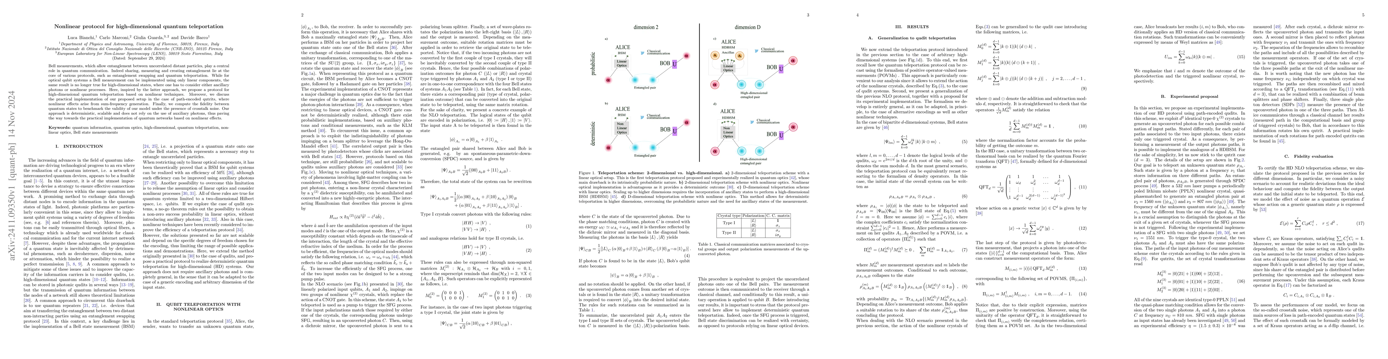 Thumbnail for Nonlinear protocol for high-dimensional quantum teleportation