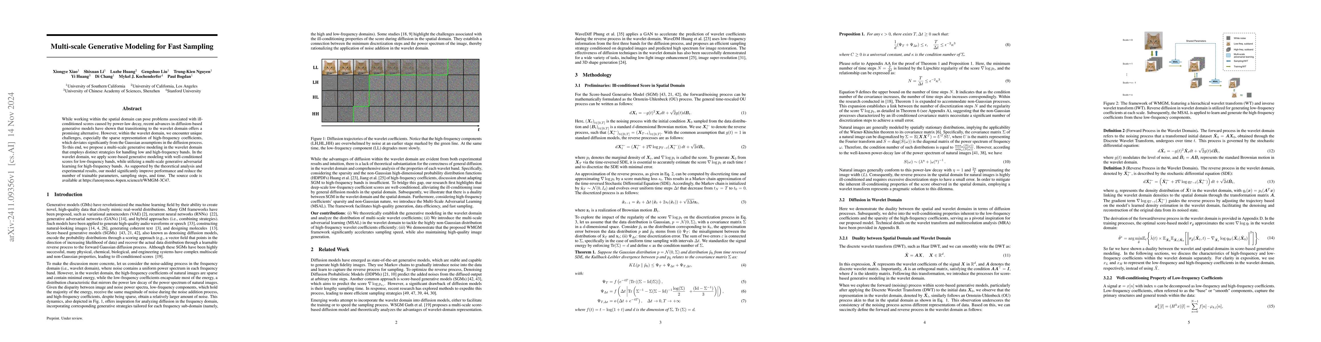 Thumbnail for Multi-scale Generative Modeling for Fast Sampling
