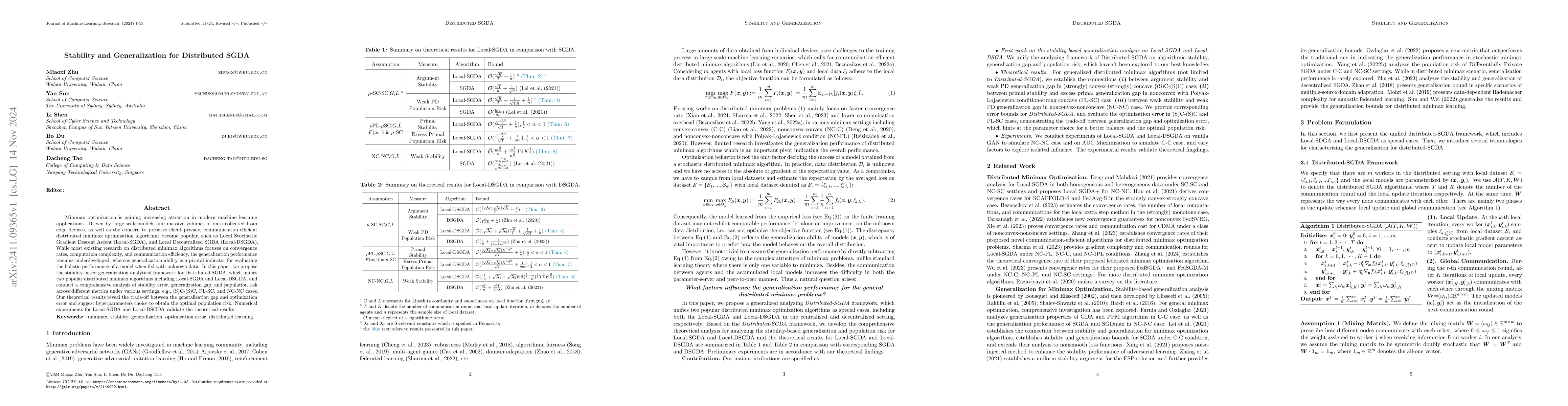 Thumbnail for Stability and Generalization for Distributed SGDA