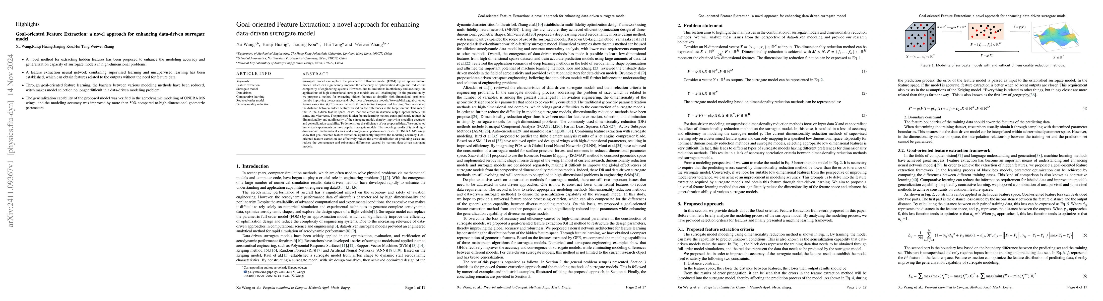 Thumbnail for Goal-oriented Feature Extraction: a novel approach for enhancing
  data-driven surrogate model