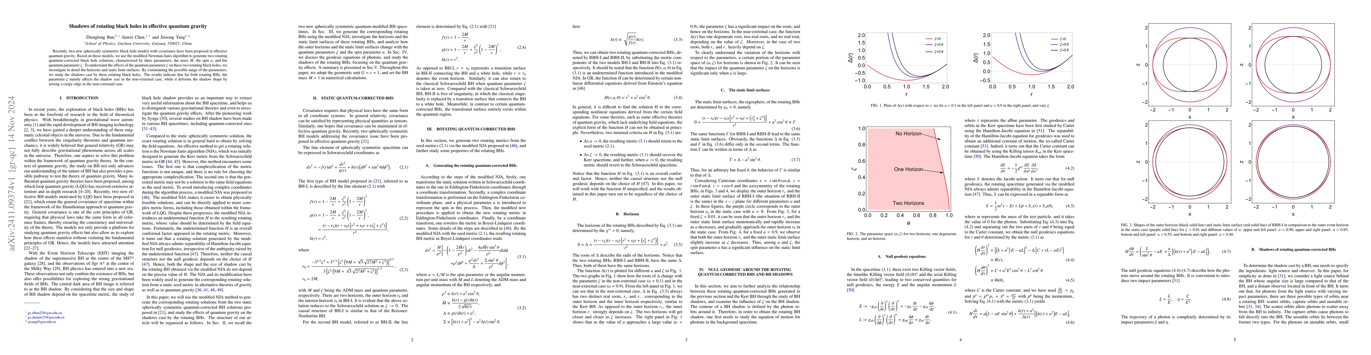 Thumbnail for Shadows of rotating black holes in effective quantum gravity