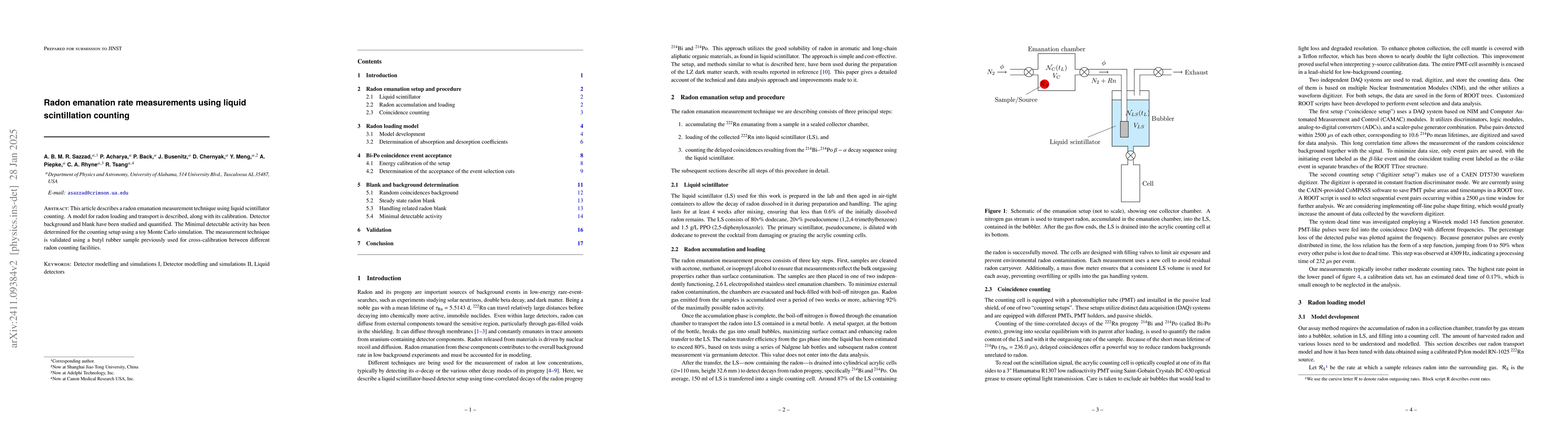 Thumbnail for Radon emanation rate measurements using liquid scintillation counting