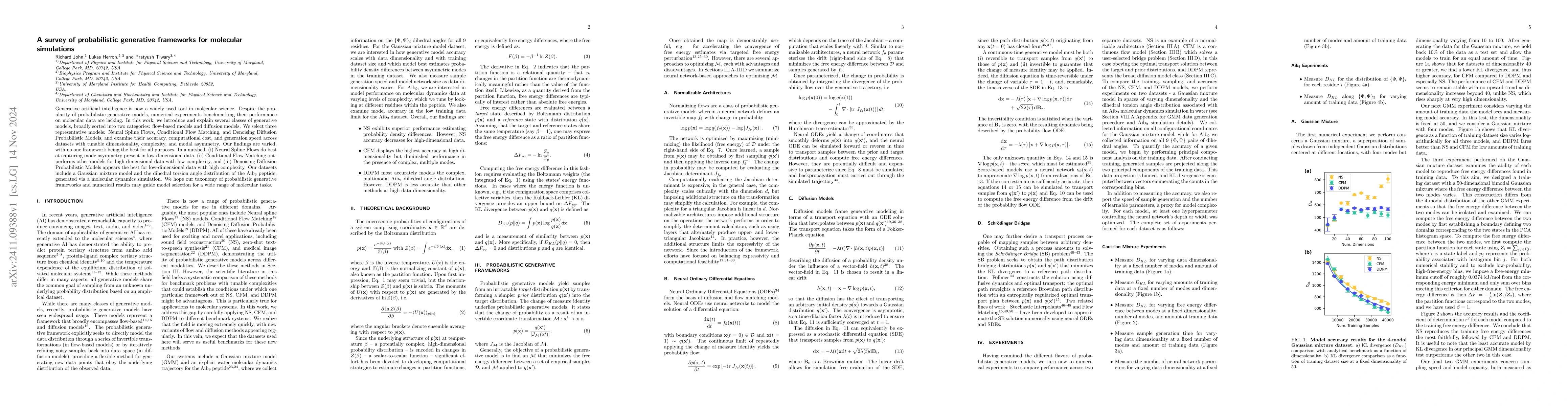 Thumbnail for A survey of probabilistic generative frameworks for molecular
  simulations