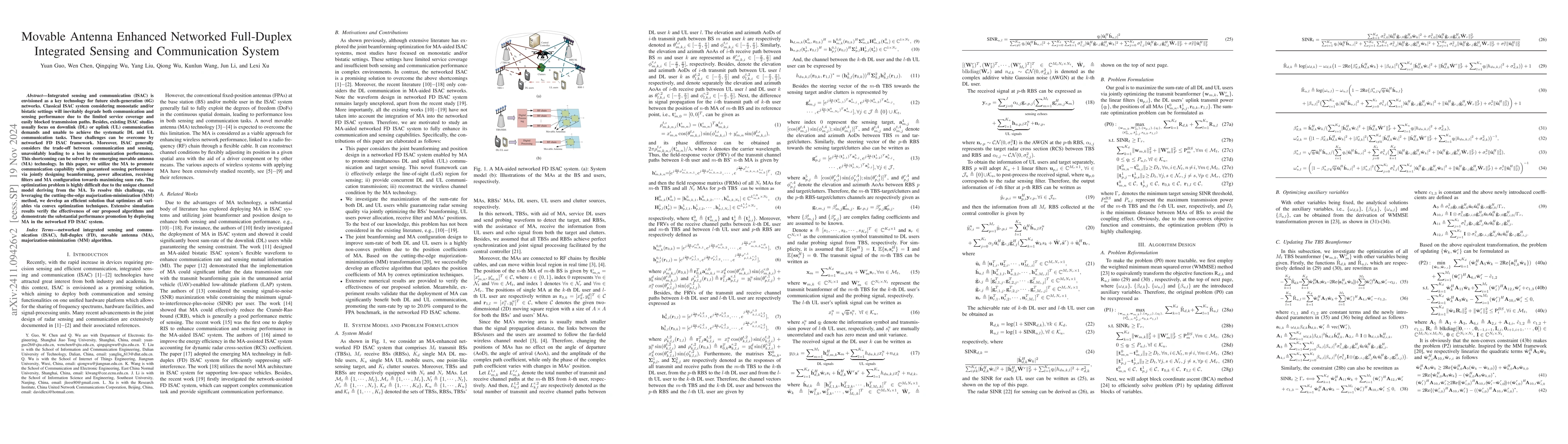 Thumbnail for Movable Antenna Enhanced Networked Full-Duplex Integrated Sensing and
  Communication System