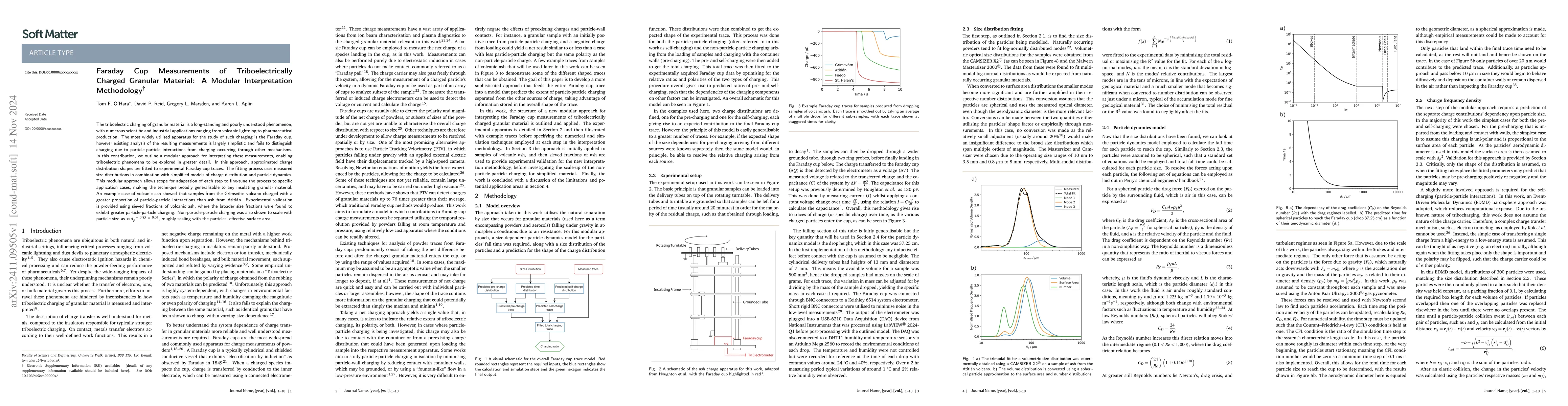 Thumbnail for Faraday Cup Measurements of Triboelectrically Charged Granular Material:
  A Modular Interpretation Methodology