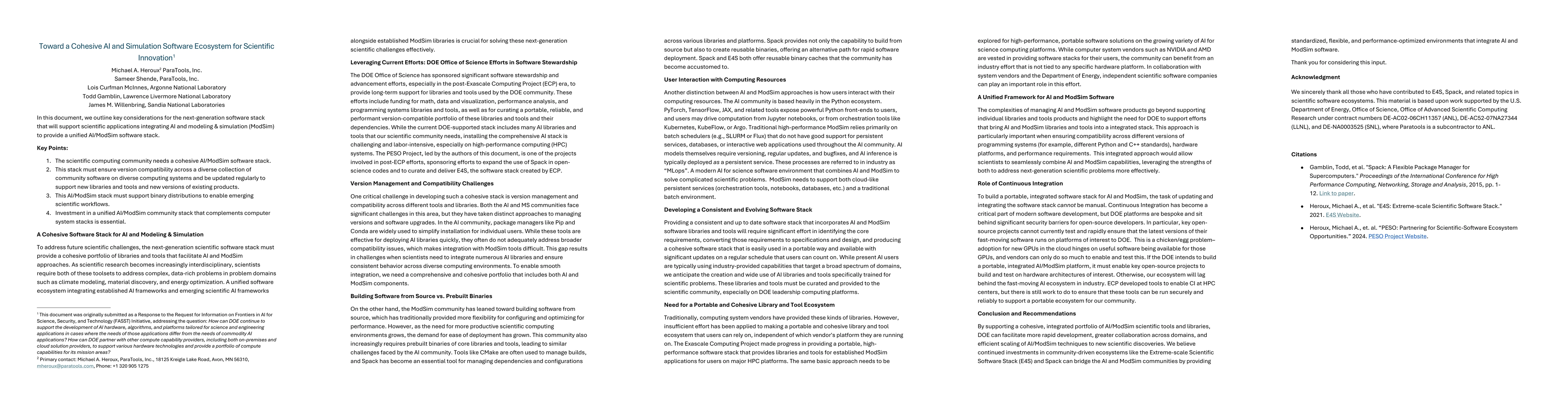 Thumbnail for Toward a Cohesive AI and Simulation Software Ecosystem for Scientific
  Innovation