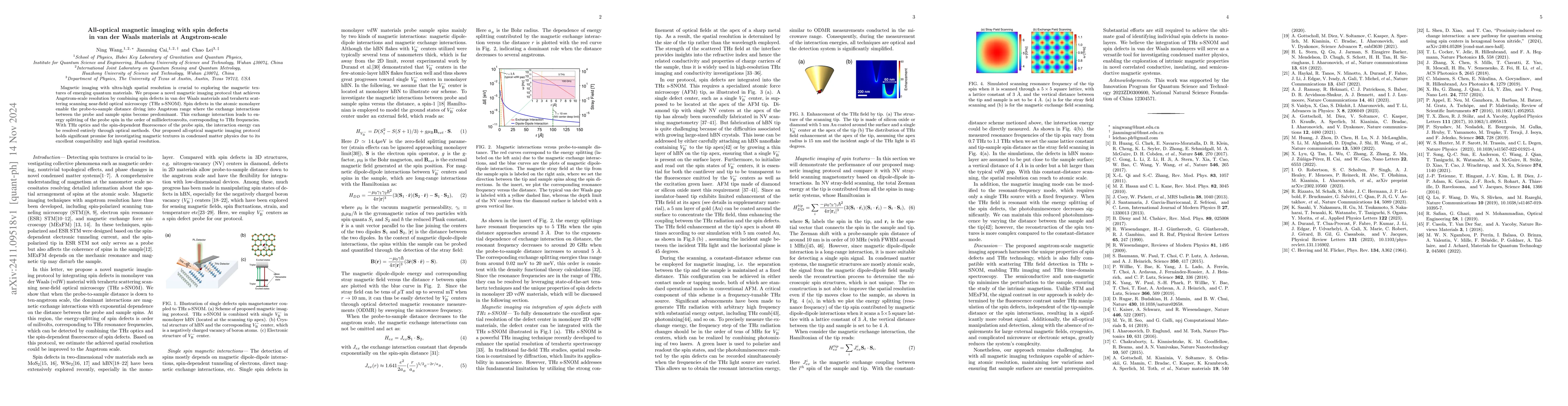 Thumbnail for All-optical magnetic imaging with spin defects in van der Waals
  materials at Angstrom-scale
