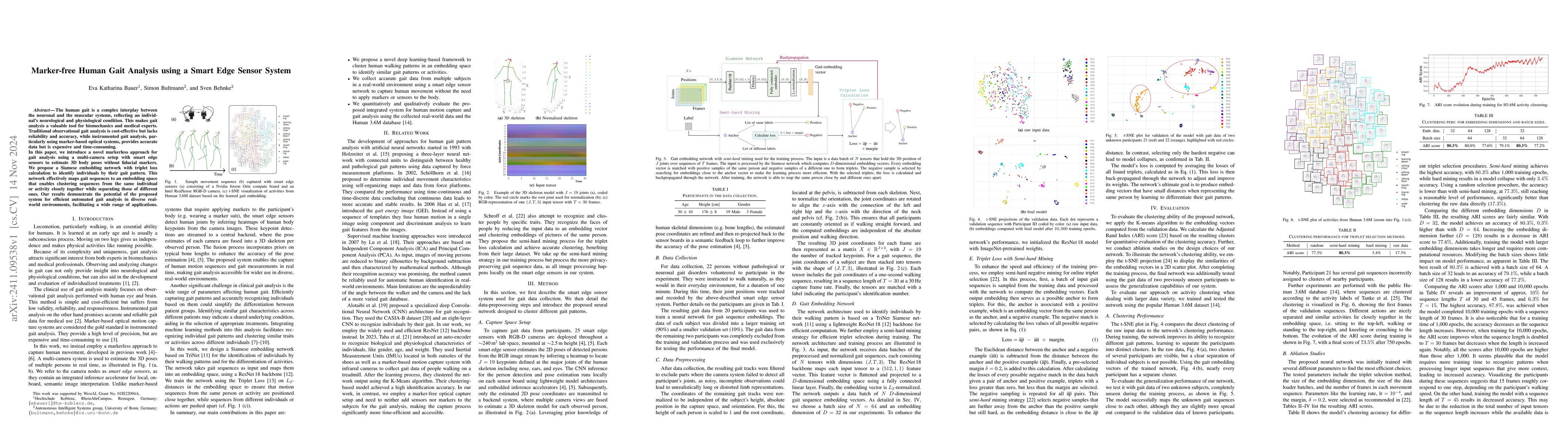 Thumbnail for Marker-free Human Gait Analysis using a Smart Edge Sensor System