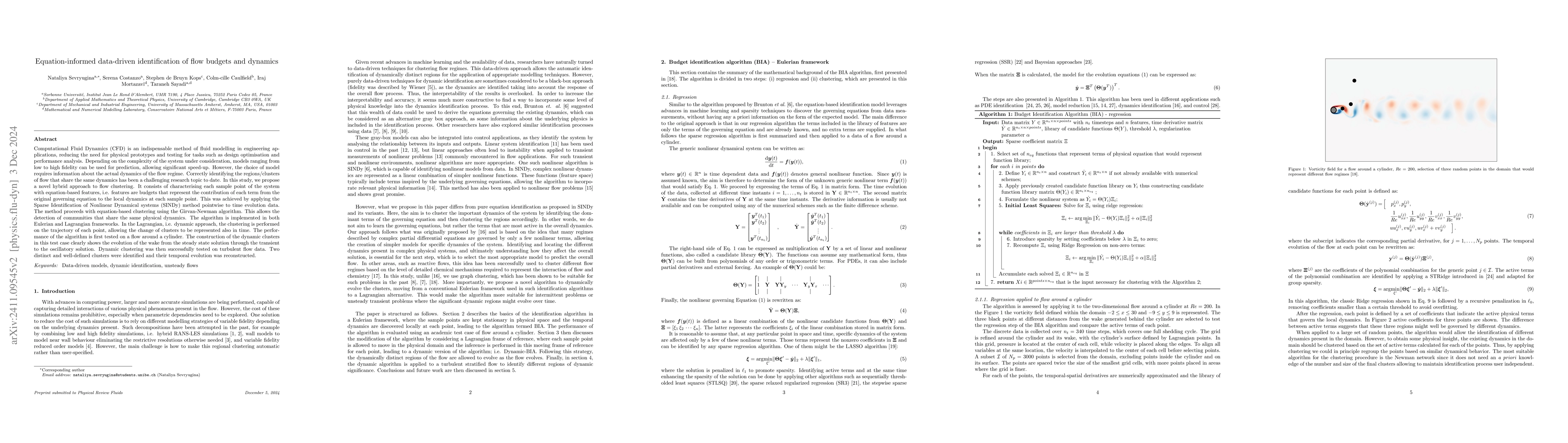Thumbnail for Equation-informed data-driven identification of flow budgets and
  dynamics