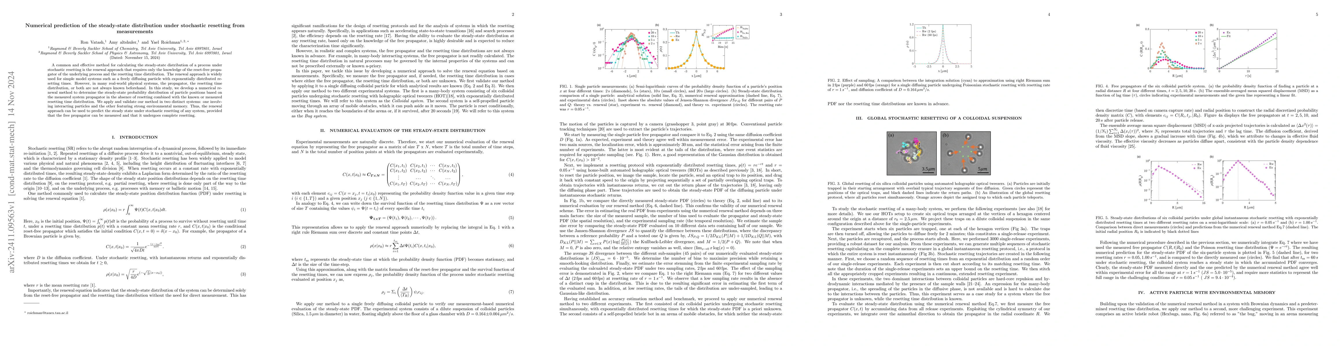 Thumbnail for Numerical prediction of the steady-state distribution under stochastic
  resetting from measurements