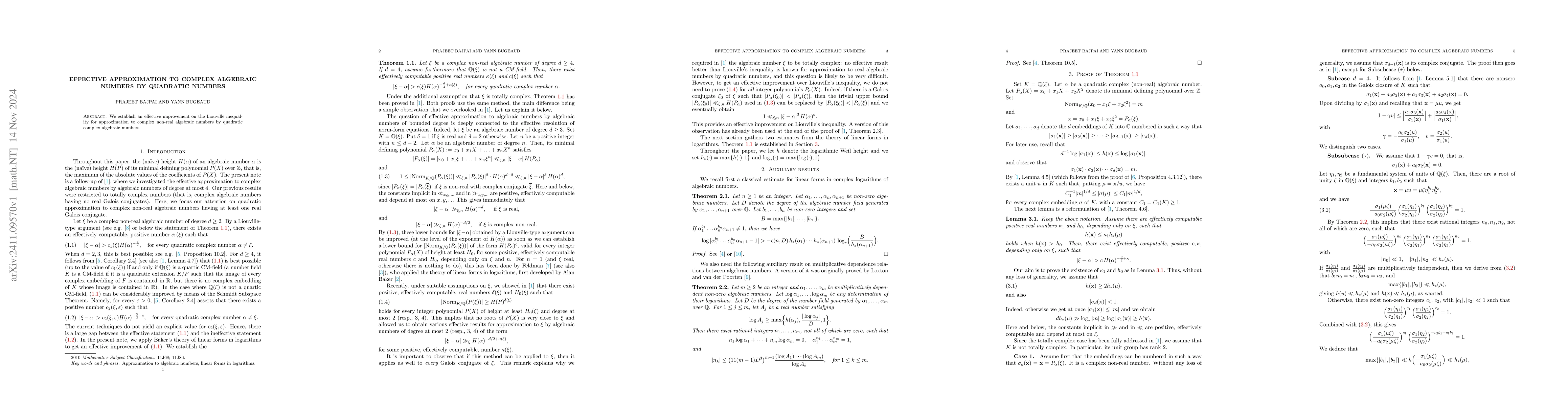 Thumbnail for Effective approximation to complex algebraic numbers by quadratic
  numbers