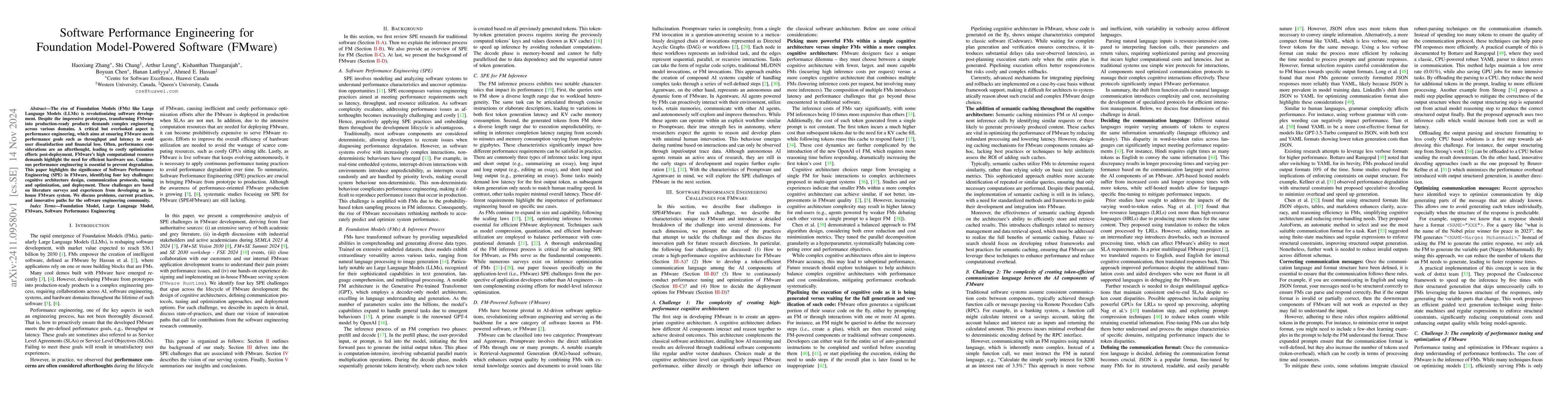 Thumbnail for Software Performance Engineering for Foundation Model-Powered Software
  (FMware)