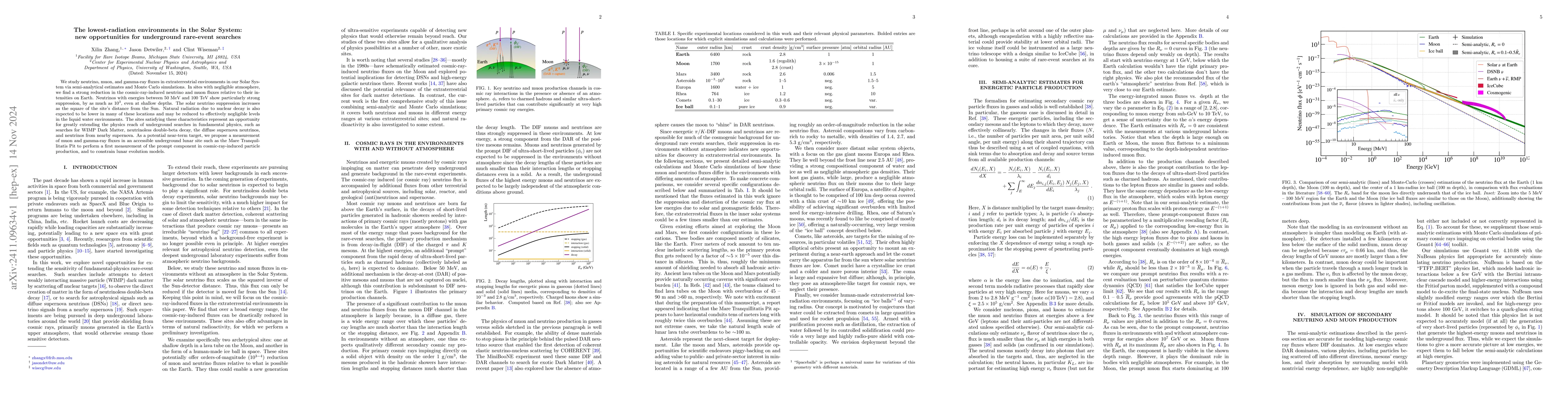 Thumbnail for The lowest-radiation environments in the Solar System: new opportunities
  for underground rare-event searches