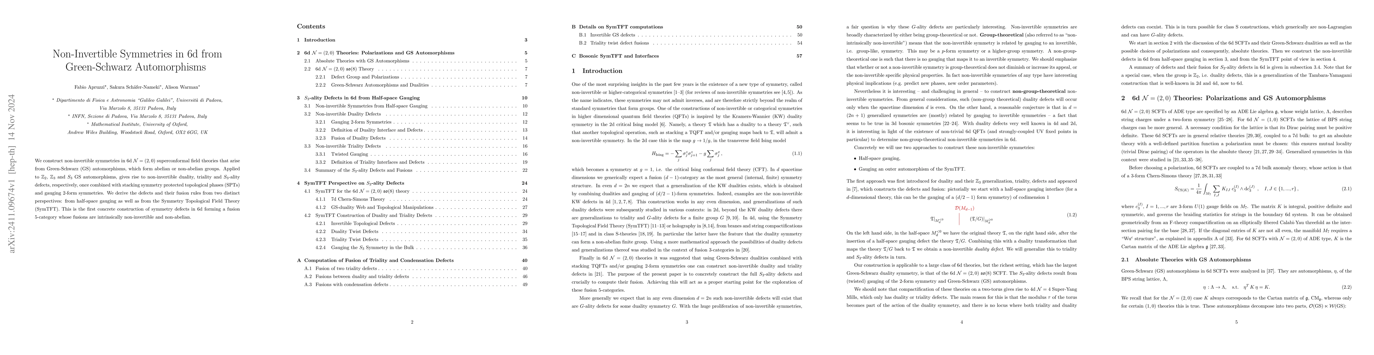 Thumbnail for Non-Invertible Symmetries in 6d from Green-Schwarz Automorphisms