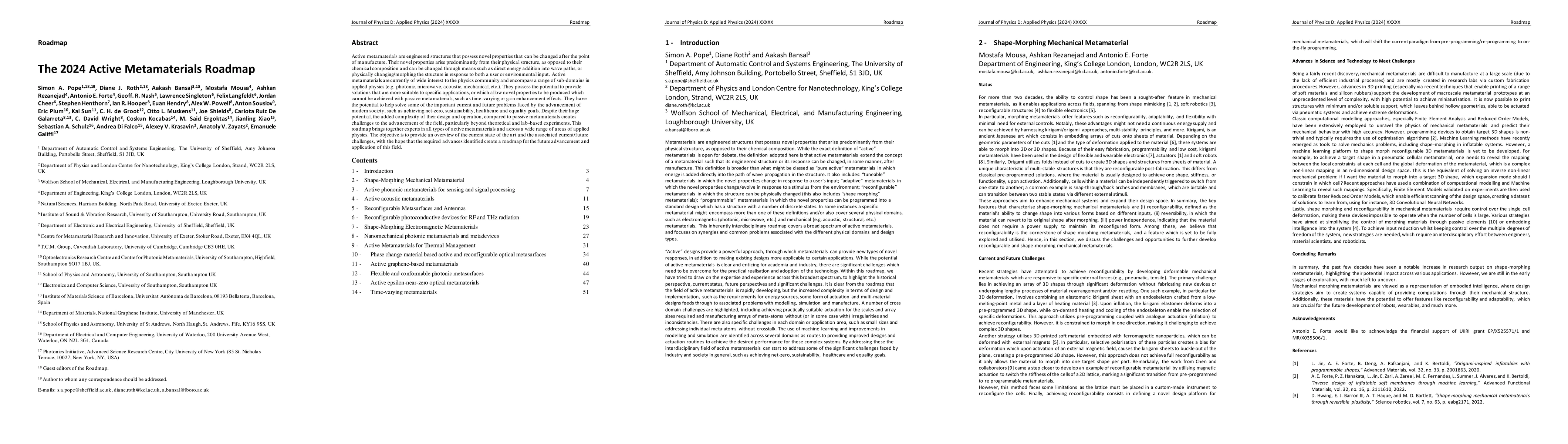 Thumbnail for The 2024 Active Metamaterials Roadmap