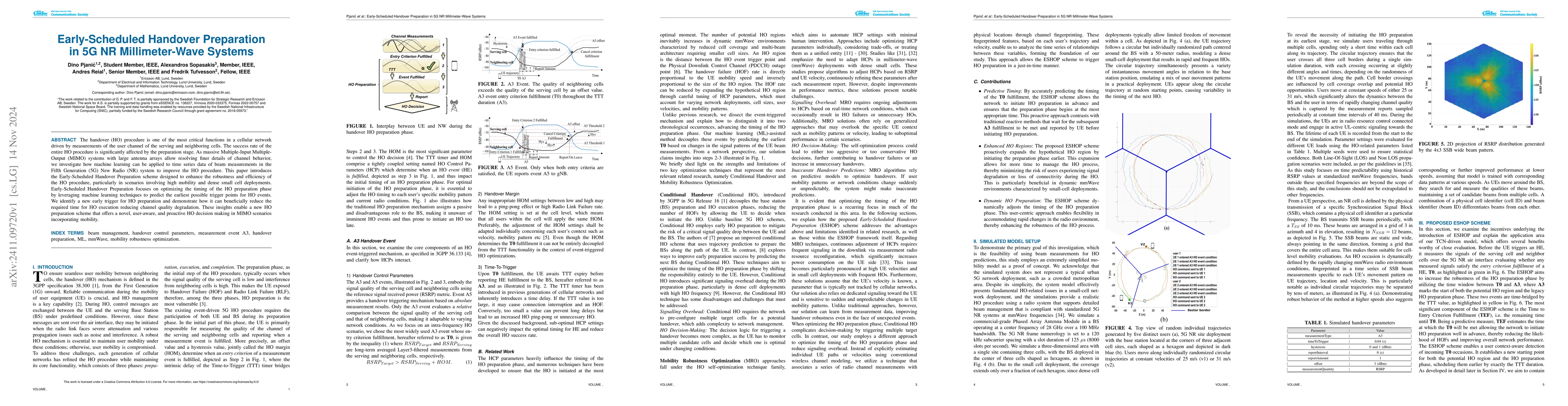 Thumbnail for Early-Scheduled Handover Preparation in 5G NR Millimeter-Wave Systems