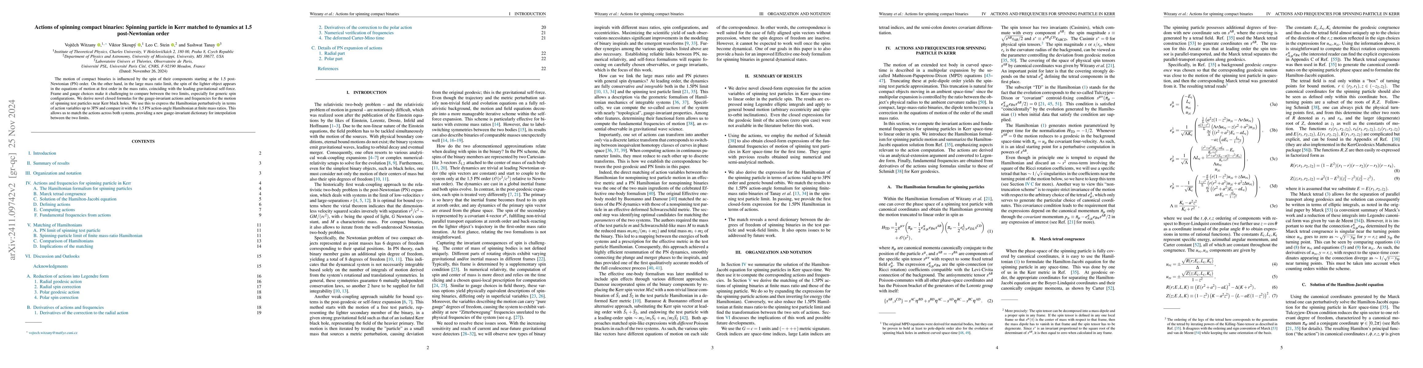 Thumbnail for Actions of spinning compact binaries: Spinning particle in Kerr matched
  to dynamics at 1.5 post-Newtonian order