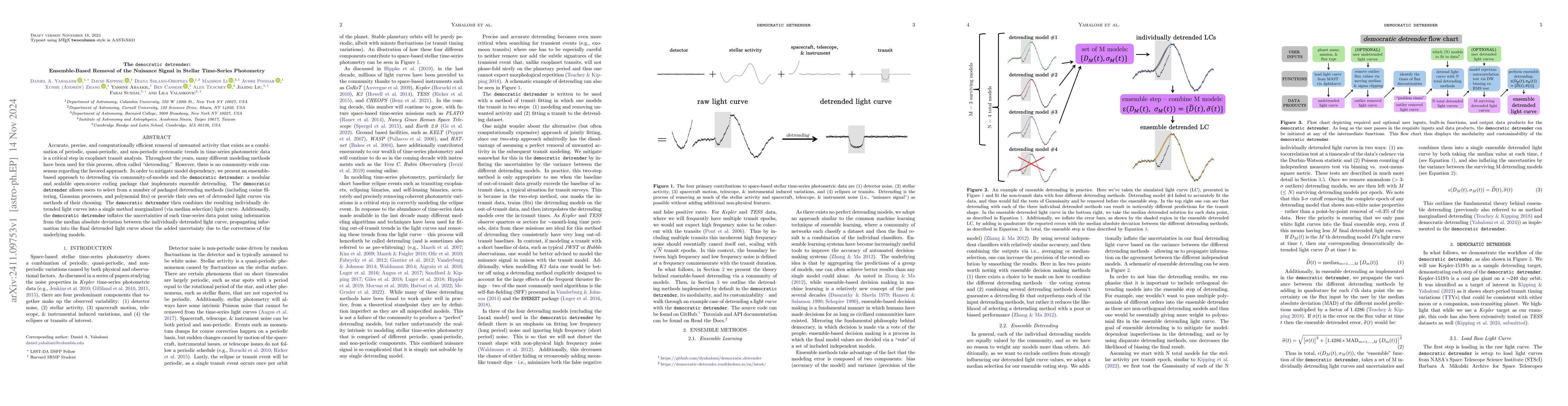 Thumbnail for The democratic detrender: Ensemble-Based Removal of the Nuisance Signal
  in Stellar Time-Series Photometry