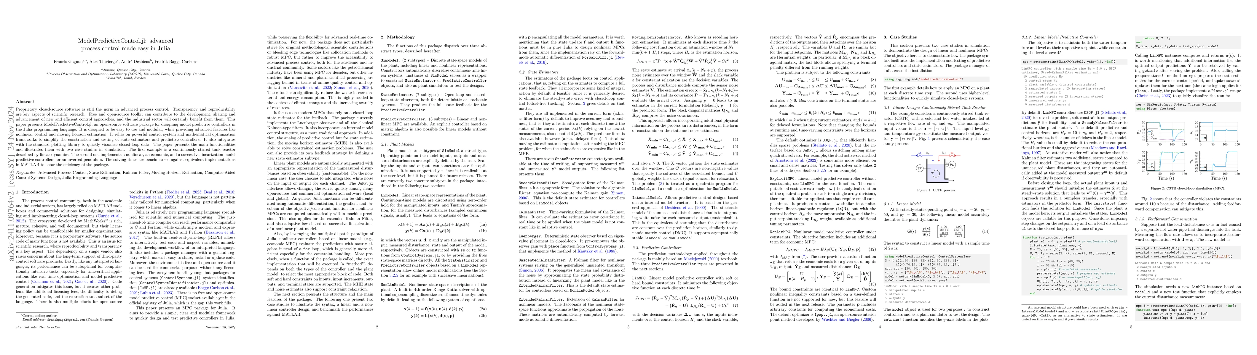 Thumbnail for ModelPredictiveControl.jl: advanced process control made easy in Julia