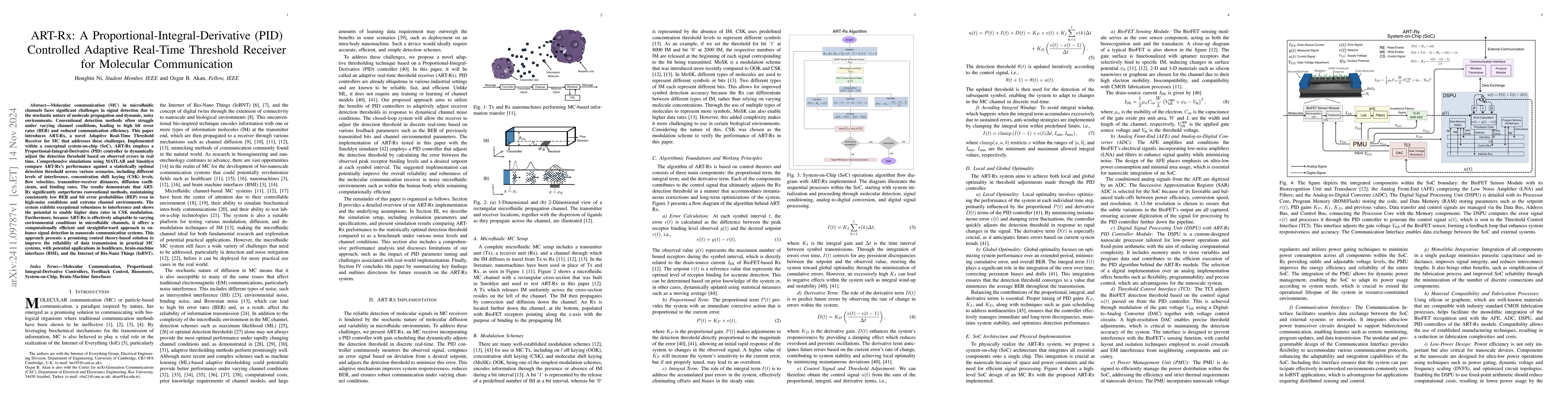 Thumbnail for ART-Rx: A Proportional-Integral-Derivative (PID) Controlled Adaptive
  Real-Time Threshold Receiver for Molecular Communication