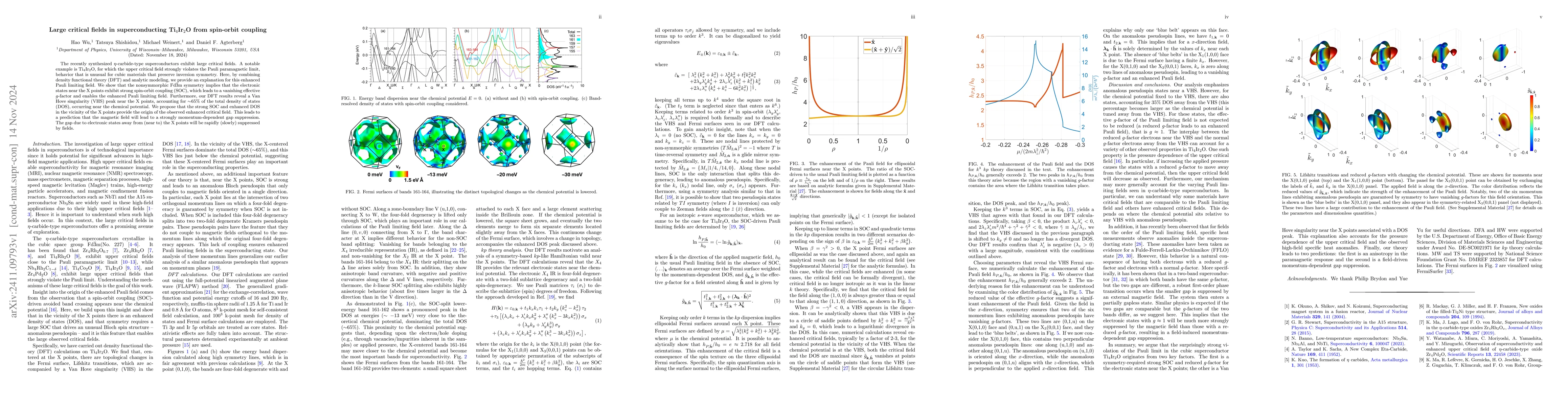 Thumbnail for Large critical fields in superconducting Ti$_{4}$Ir$_2$O from spin-orbit
  coupling