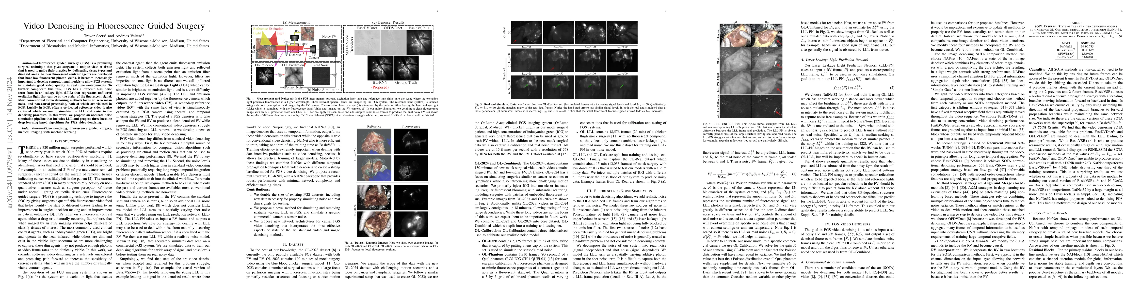 Thumbnail for Video Denoising in Fluorescence Guided Surgery